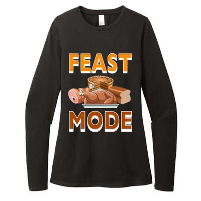 Feast Mode Thanksgiving Food Turkey Day Dinner Funny Gift Womens CVC Long Sleeve Shirt