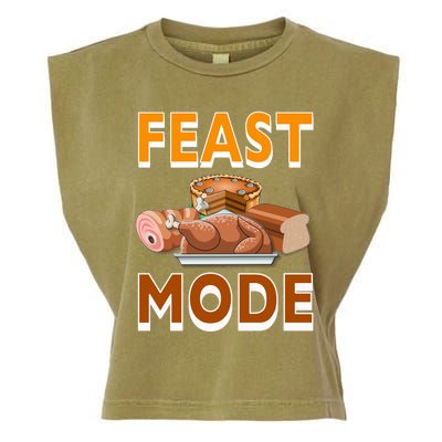 Feast Mode Thanksgiving Food Turkey Day Dinner Funny Gift Garment-Dyed Women's Muscle Tee