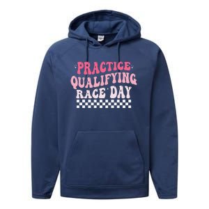 Funny Monday Tuesday Thursday Practice Qualifying Race Day Performance Fleece Hoodie