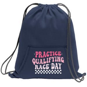 Funny Monday Tuesday Thursday Practice Qualifying Race Day Sweatshirt Cinch Pack Bag