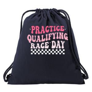 Funny Monday Tuesday Thursday Practice Qualifying Race Day Drawstring Bag