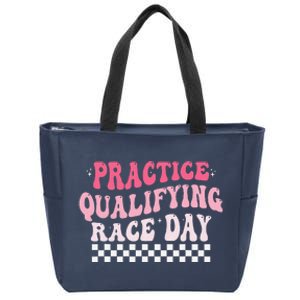 Funny Monday Tuesday Thursday Practice Qualifying Race Day Zip Tote Bag