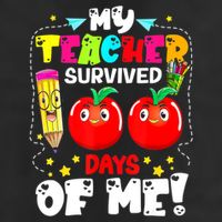 Funny My Teacher Survived 100 Days Of Me Teacher Students Adult Drive Performance Visor