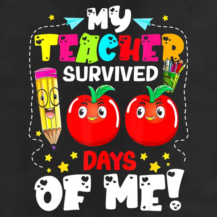 Funny My Teacher Survived 100 Days Of Me Teacher Students 11oz C Handle Ceramic Mug