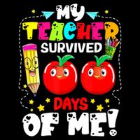 Funny My Teacher Survived 100 Days Of Me Teacher Students 16 in Basic Backpack