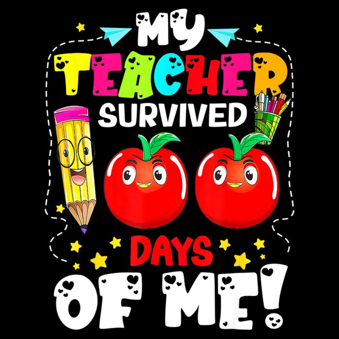 Funny My Teacher Survived 100 Days Of Me Teacher Students 16 in Basic Backpack