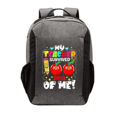 Funny My Teacher Survived 100 Days Of Me Teacher Students Vector Backpack