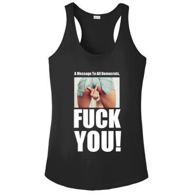 Funny Message To Democrats Ladies PosiCharge Competitor Racerback Tank