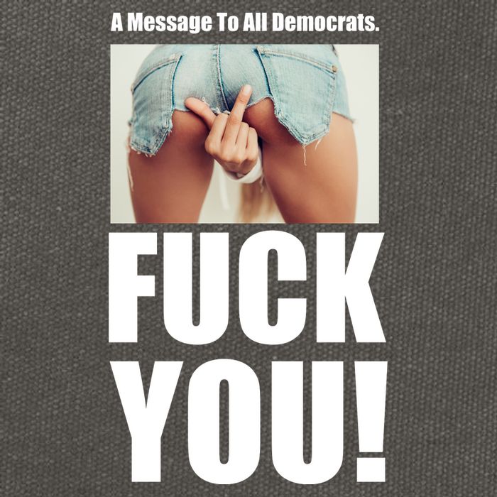 Funny Message To Democrats Cotton Canvas Backpack