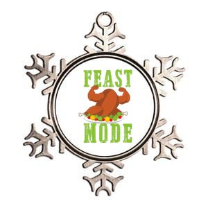 Feast Mode Turkey Flex Funny Thanksgiving Gift Gift Metallic Star Ornament