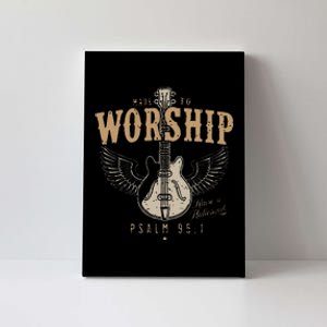 Funny Made To Worship Psalm 95 1 Guitar Canvas