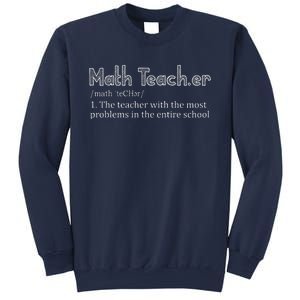 Funny Math Teacher Definition First Day Back To School Tee Sweatshirt