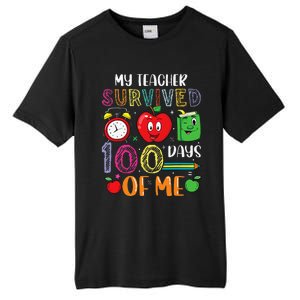 Funny My Teacher Survived 100 Days Of Me Tall Fusion ChromaSoft Performance T-Shirt