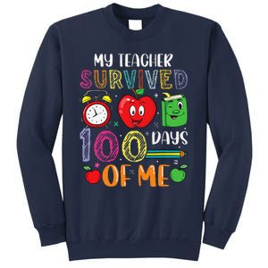 Funny My Teacher Survived 100 Days Of Me Sweatshirt