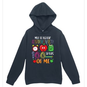 Funny My Teacher Survived 100 Days Of Me Urban Pullover Hoodie