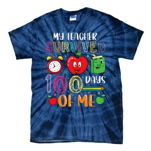 Funny My Teacher Survived 100 Days Of Me Tie-Dye T-Shirt