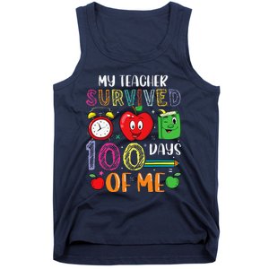 Funny My Teacher Survived 100 Days Of Me Tank Top