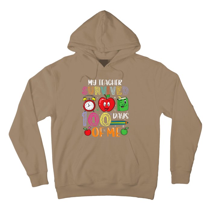 Funny My Teacher Survived 100 Days Of Me Hoodie