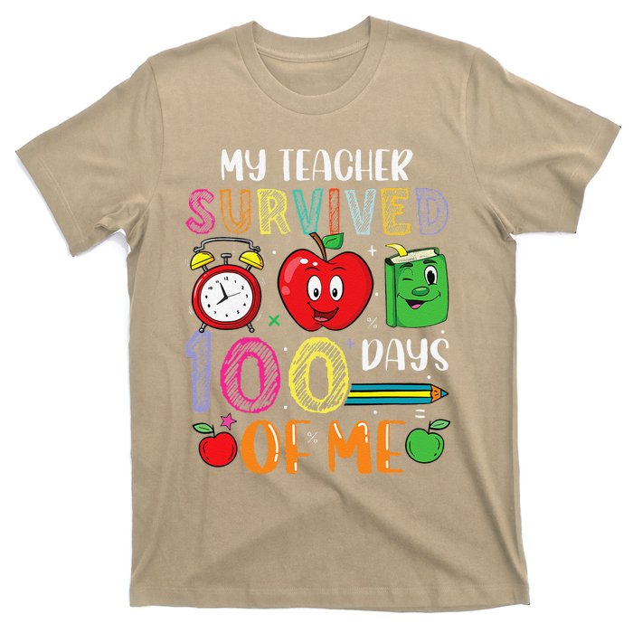 Funny My Teacher Survived 100 Days Of Me T-Shirt