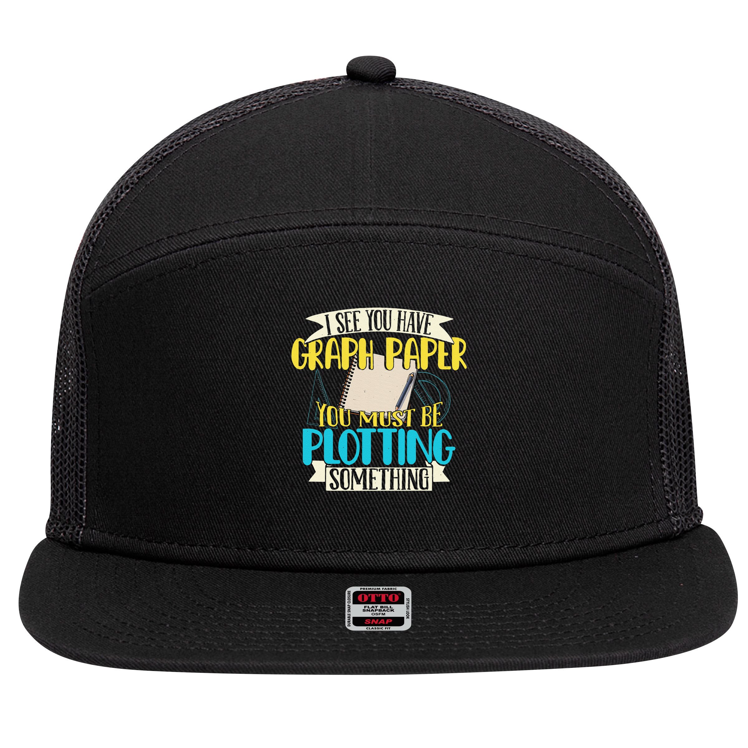 Funny Math Teacher Math Equation Equation Print Gift 7 Panel Mesh Trucker Snapback Hat