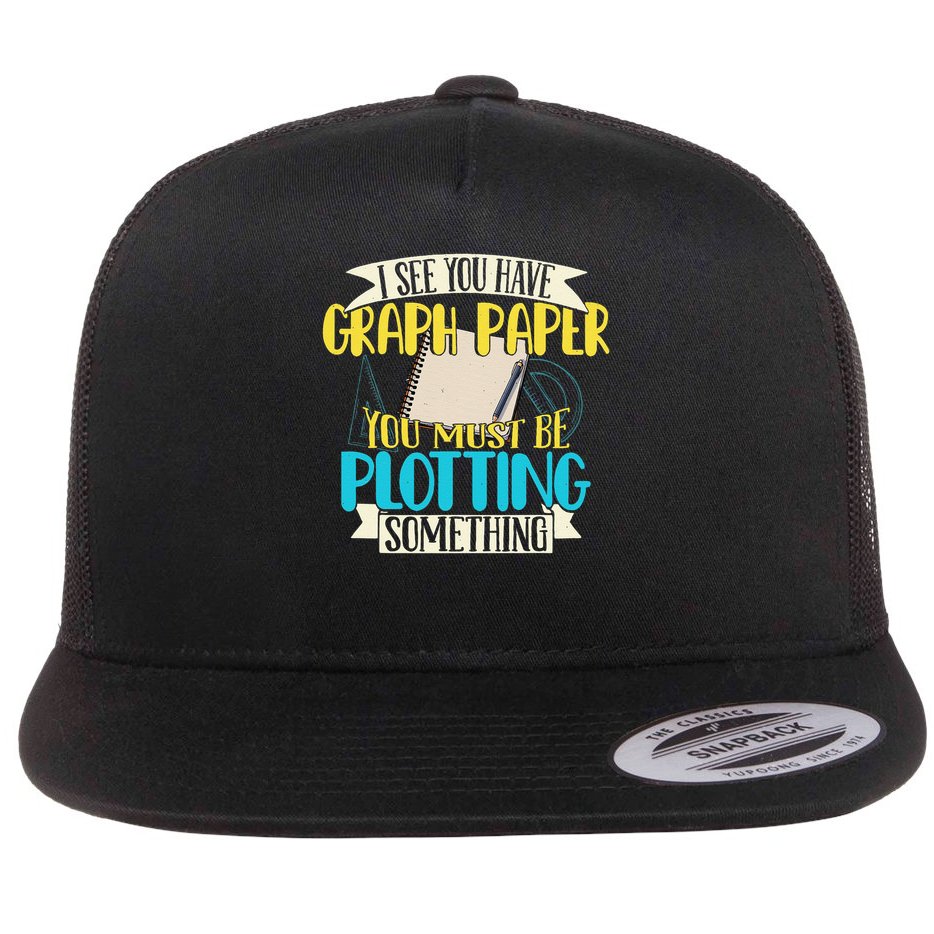 Funny Math Teacher Math Equation Equation Print Gift Flat Bill Trucker Hat