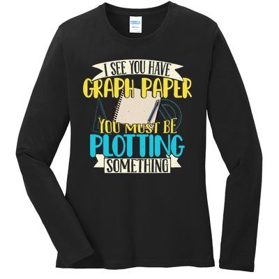 Funny Math Teacher Math Equation Equation Print Gift Ladies Long Sleeve Shirt