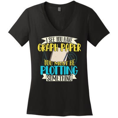 Funny Math Teacher Math Equation Equation Print Gift Women's V-Neck T-Shirt