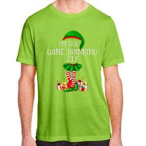 Family Matching The Wine Drinking Elf Christmas Adult ChromaSoft Performance T-Shirt