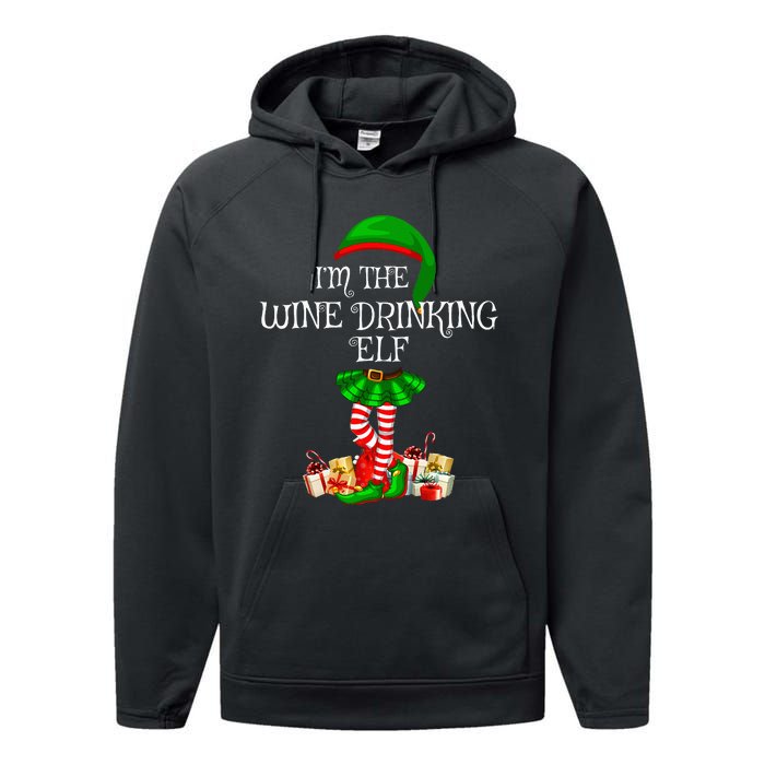 Family Matching The Wine Drinking Elf Christmas Performance Fleece Hoodie