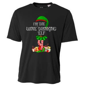 Family Matching The Wine Drinking Elf Christmas Cooling Performance Crew T-Shirt