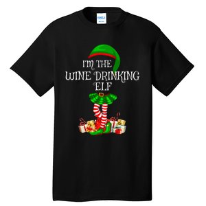 Family Matching The Wine Drinking Elf Christmas Tall T-Shirt