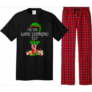 Family Matching The Wine Drinking Elf Christmas Pajama Set