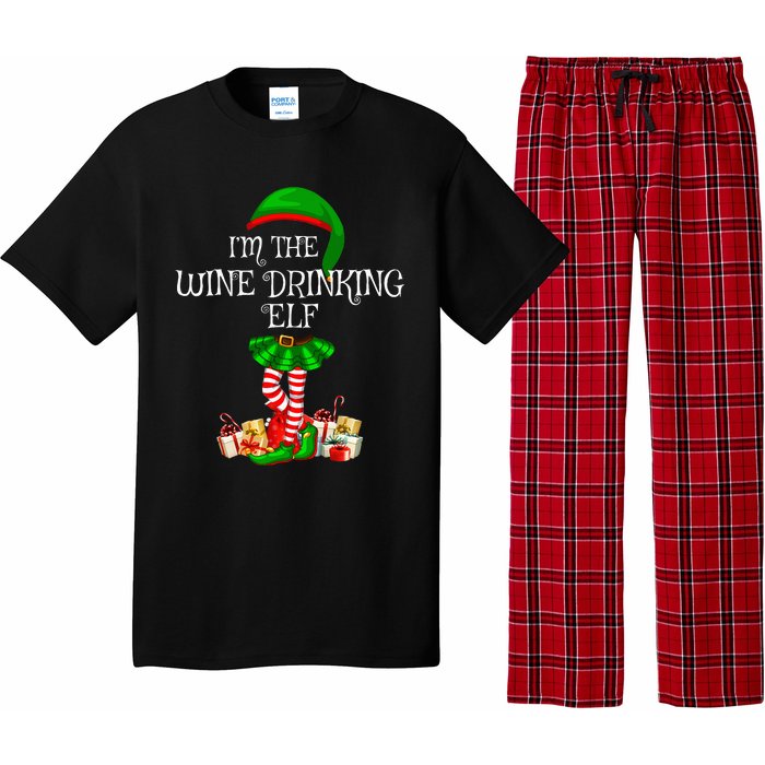 Family Matching The Wine Drinking Elf Christmas Pajama Set