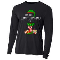 Family Matching The Wine Drinking Elf Christmas Cooling Performance Long Sleeve Crew