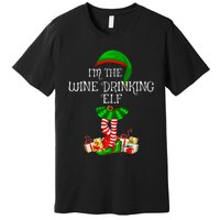 Family Matching The Wine Drinking Elf Christmas Premium T-Shirt