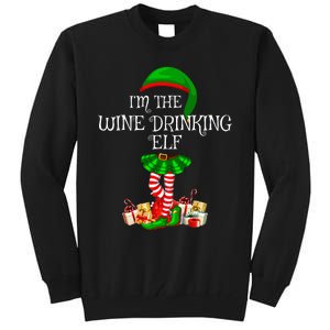 Family Matching The Wine Drinking Elf Christmas Tall Sweatshirt