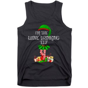 Family Matching The Wine Drinking Elf Christmas Tank Top