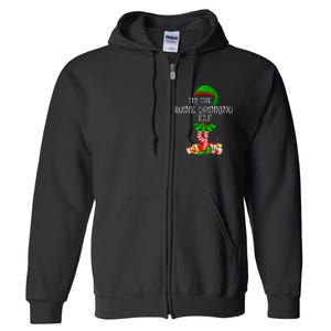 Family Matching The Wine Drinking Elf Christmas Full Zip Hoodie