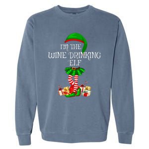 Family Matching The Wine Drinking Elf Christmas Garment-Dyed Sweatshirt