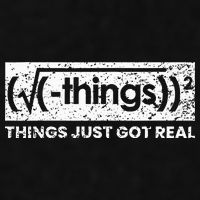 Funny Math Teacher Things Just Got Real Mathematics Nerd Ladies PosiCharge Tri-Blend Wicking Tank