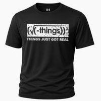 Funny Math Teacher Things Just Got Real Mathematics Nerd Performance Shirt