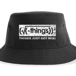 Funny Math Teacher Things Just Got Real Mathematics Nerd Sustainable Bucket Hat