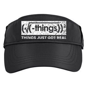 Funny Math Teacher Things Just Got Real Mathematics Nerd Adult Drive Performance Visor