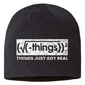 Funny Math Teacher Things Just Got Real Mathematics Nerd Sustainable Beanie