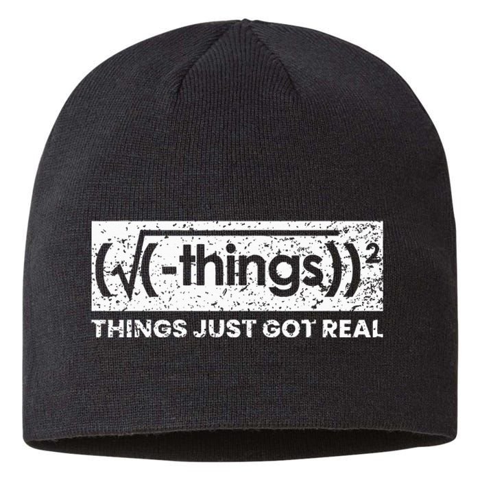 Funny Math Teacher Things Just Got Real Mathematics Nerd Sustainable Beanie