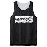 Funny Math Teacher Things Just Got Real Mathematics Nerd Mesh Reversible Basketball Jersey Tank