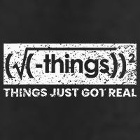 Funny Math Teacher Things Just Got Real Mathematics Nerd 25L Jumbo Tote