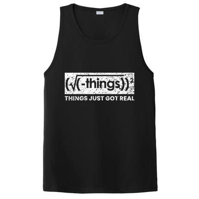 Funny Math Teacher Things Just Got Real Mathematics Nerd PosiCharge Competitor Tank