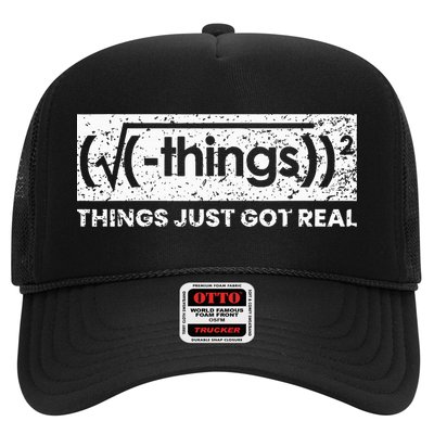 Funny Math Teacher Things Just Got Real Mathematics Nerd Trucker Hat