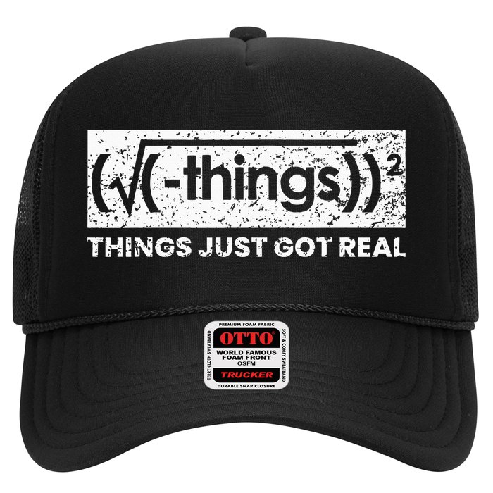 Funny Math Teacher Things Just Got Real Mathematics Nerd Trucker Hat